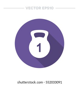 kettlebell icon. vector illustration