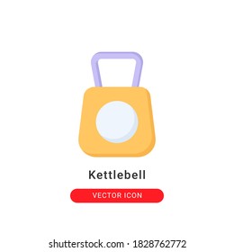 kettlebell icon vector illustration. kettlebell icon flat design.