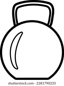 Icono de Kettlebell. Ilustración vectorial de las campanas de Kettlebels para los entrenamientos