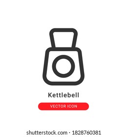 kettlebell icon vector illustration. kettlebell icon outline design.