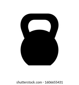 Kettlebell icon vector isolated on white background
