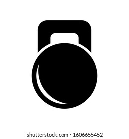 Kettlebell icon vector isolated on white background