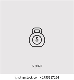 kettlebell icon vector isolated on white background