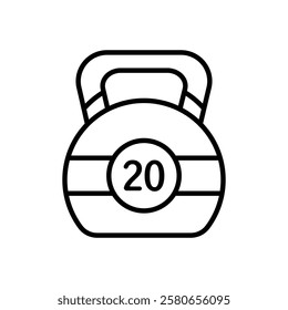 kettlebell icon Vector logo set flat
