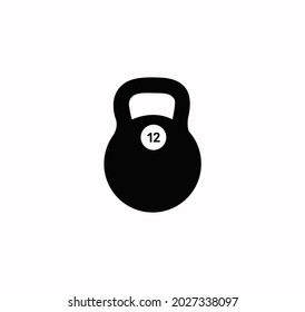 Kettlebell icon vector on a white background