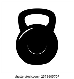 Kettlebell icon. Vector picture isolated on white background.