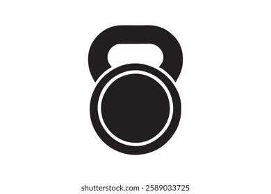 Kettlebell icon vector silhouette isolated in white background
