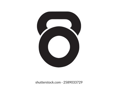 Kettlebell icon vector silhouette isolated in white background