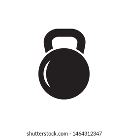 Kettlebell icon vector. Simple design on white background.