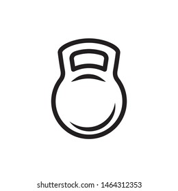 Kettlebell icon vector. Simple design on white background.