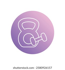 Kettlebell icon vector stock illustration