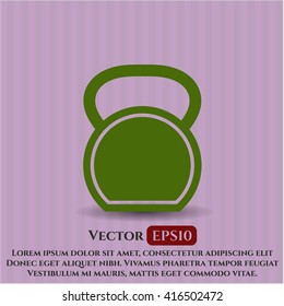 Kettlebell icon vector symbol flat eps jpg app web concept