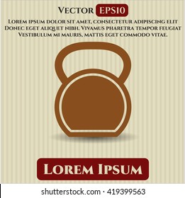 símbolo del vector del icono de kettlebell eps plano jpg concepto web de la aplicación