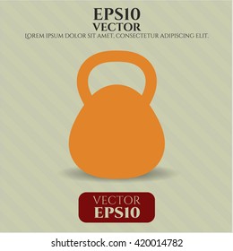 Símbolo del vector del icono del Kettlebell eps plana jpg concepto web de la aplicación
