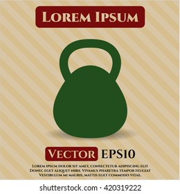 símbolo del vector del icono de kettlebell eps plano jpg concepto web de la aplicación