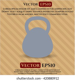 símbolo del vector del icono de kettlebell eps plano jpg concepto web de la aplicación