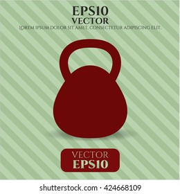 símbolo del vector del icono de kettlebell eps plano jpg concepto web de la aplicación