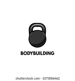 Kettlebell icon. Weight badge. Bodybuilding logo emblem label. Spotr icon. Vector illustration