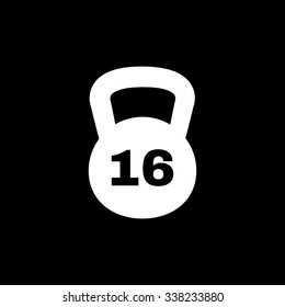 The kettlebell icon. Weight symbol. Flat Vector illustration