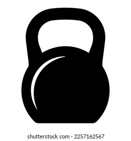 Kettlebell Symbol. Gewichtssymbol, Trainingsgerät flach Vektorsymbol für Trainingsapplikationen und Webseiten.