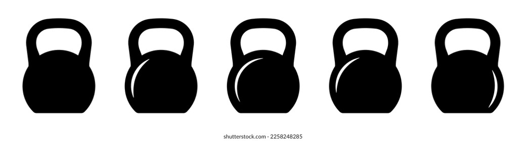 Kettlebell icon. Weight icon, training equipment flat vector icon for exercise apps and websites.