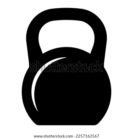 Kettlebell icon. Weight icon, training equipment flat vector icon for exercise apps and websites.