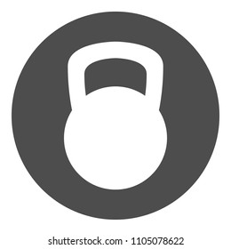 Kettlebell icon. Weightlifting emblem. Vector illustration.