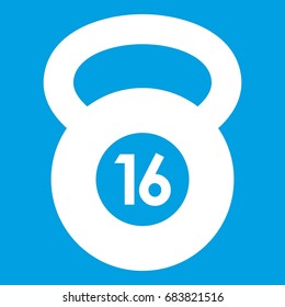 Kettlebell icon white