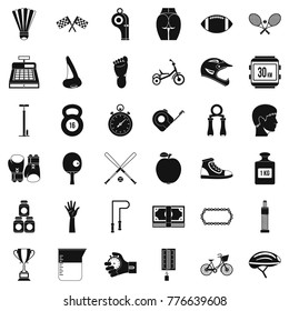 Kettlebell icons set. Simple style of 36 kettlebell vector icons for web isolated on white background