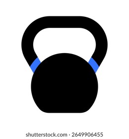 Kettlebell illustration icon. Kettlebell silhouette logo design for workout, gym, fitness	