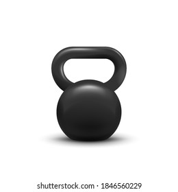 Kettlebell aislada en un fondo blanco. Ilustración vectorial. Eps 10.