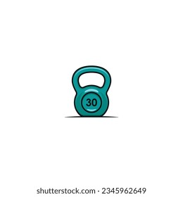 Kettlebell isolated vector art and graphics