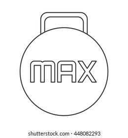 kettlebell with letters icon