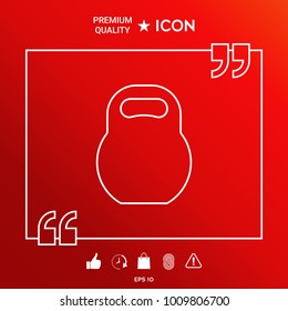 Kettlebell line icon