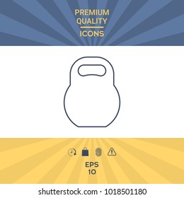 Kettlebell line icon
