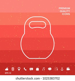 Kettlebell line icon