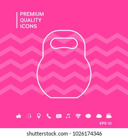 Kettlebell line icon
