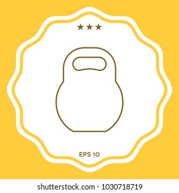 Kettlebell line icon