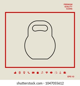 Kettlebell line icon