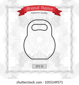Kettlebell line icon