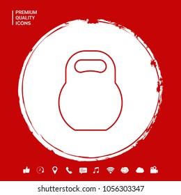 Kettlebell line icon