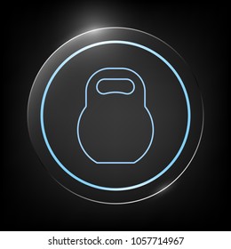 Kettlebell line icon