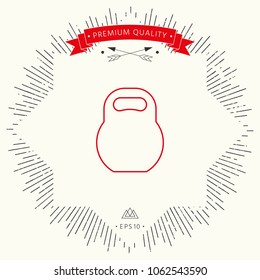 Kettlebell line icon