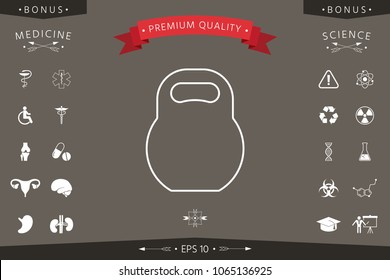 Kettlebell line icon