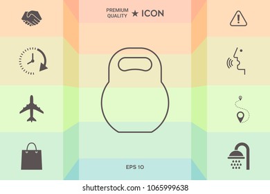 Kettlebell line icon