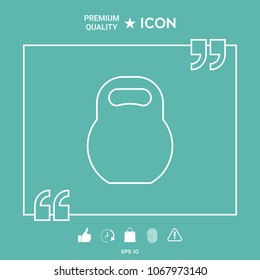 Kettlebell line icon