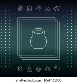 Kettlebell line icon