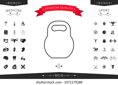 Kettlebell line icon