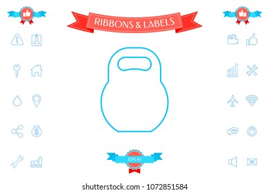 Kettlebell line icon