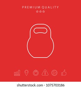 Kettlebell line icon